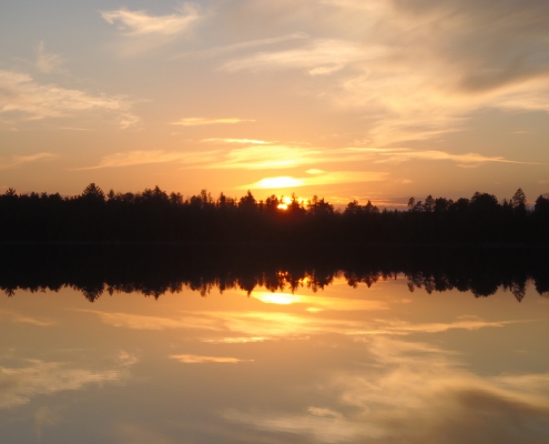 Sunset over Beartrack Lake